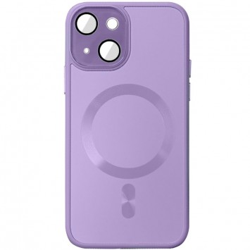 Чохол TPU+Glass Sapphire Midnight with MagSafe для Apple iPhone 15 Plus (6.7"), Бузковий / Lilac