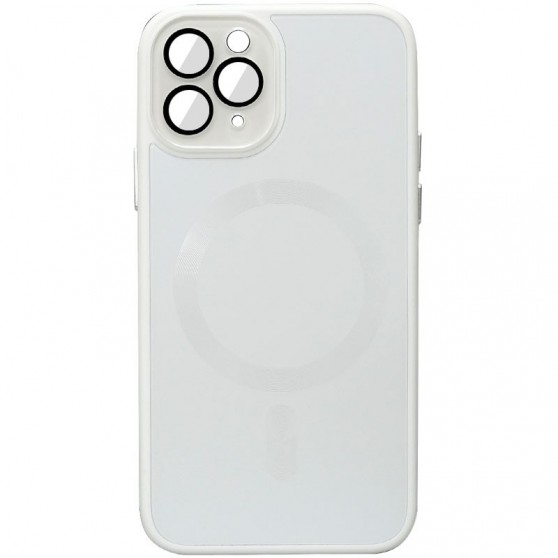 Чехол TPU+Glass Sapphire Midnight with MagSafe для Apple iPhone 15 Pro Max (6.7"), Белый / White