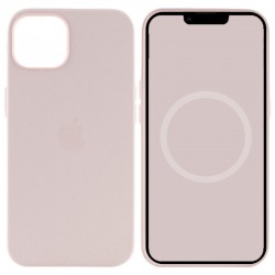 Чохол Silicone case (AAA) full with Magsafe and Animation для Apple iPhone 15 (6.1"), Рожевий / Light pink