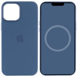 Чехол Silicone case (AAA) full with Magsafe and Animation для Apple iPhone 15 Pro Max (6.7"), Синий / Winter blue