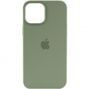 Чохол Silicone case (AAA) full with Magsafe and Animation для Apple iPhone 15 Pro (6.1"), Зелений / Cypress