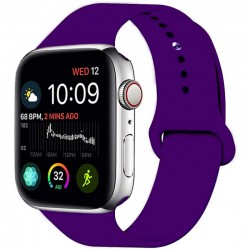 Силіконовий ремінець для Apple watch 42mm/44mm/45mm/49mm, Фіолетовий / Dark purple