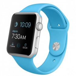 Силиконовый ремешок для Apple watch 42mm/44mm/45mm/49mm, Голубой / Blue