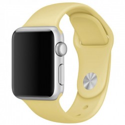 Силиконовый ремешок для Apple watch 42mm/44mm/45mm/49mm, Желтый / Mellow Yellow