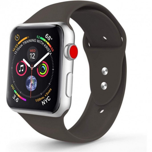 Силіконовий ремінець для Apple watch 42mm/44mm/45mm/49mm, Чорний / Carbon Black