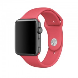 Силиконовый ремешок для Apple watch 42mm/44mm/45mm/49mm, Красный / Camellia Red
