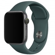 Силіконовий ремінець для Apple watch 42mm/44mm/45mm/49mm, Зелений / Dark green