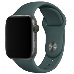 Силиконовый ремешок для Apple watch 42mm/44mm/45mm/49mm, Зеленый / Dark green