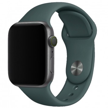 Силиконовый ремешок для Apple watch 42mm/44mm/45mm/49mm, Зеленый / Dark green