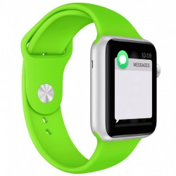 Силиконовый ремешок для Apple watch 42mm/44mm/45mm/49mm, Салатовый / Neon green