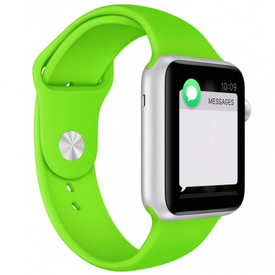 Силіконовий ремінець для Apple watch 42mm/44mm/45mm/49mm, Салатовий / Neon green