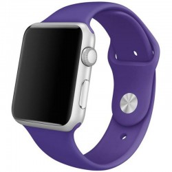 Силиконовый ремешок для Apple watch 42mm/44mm/45mm/49mm, Фиолетовый / Purple
