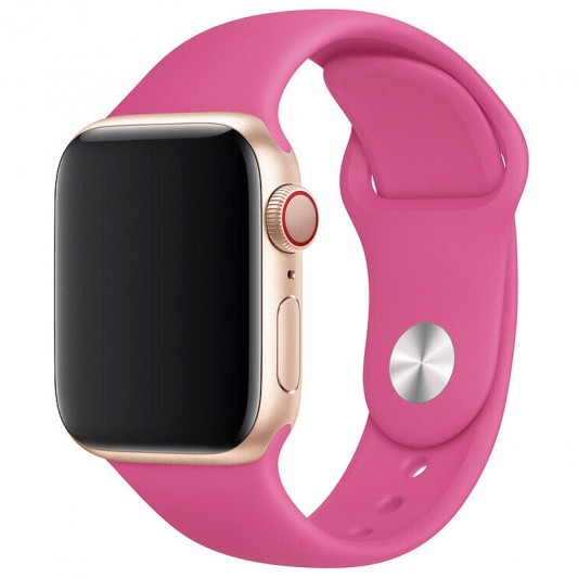 Силіконовий ремінець для Apple watch 42mm/44mm/45mm/49mm, Кавуновий / Watermelon red