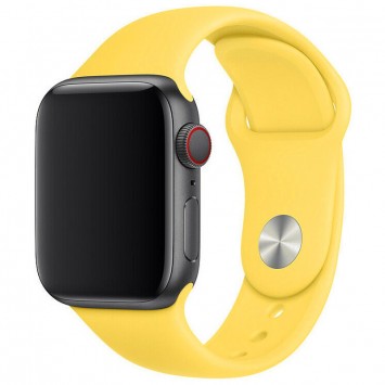 Силиконовый ремешок для Apple watch 42mm/44mm/45mm/49mm, Желтый / Canary Yellow