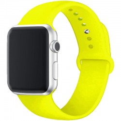 Силіконовий ремінець для Apple watch 42mm/44mm/45mm/49mm, Жовтий / Neon Yellow