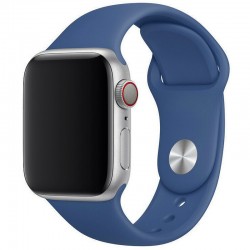 Силиконовый ремешок для Apple watch 42mm/44mm/45mm/49mm, Синий / Blue Cobalt
