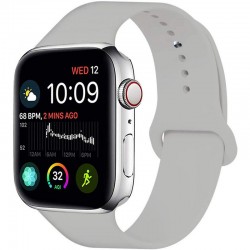 Силиконовый ремешок для Apple watch 42mm/44mm/45mm/49mm, Серый / Gray