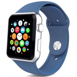 Силіконовий ремінець для Apple watch 42mm/44mm/45mm/49mm, Синій / Alaska blue