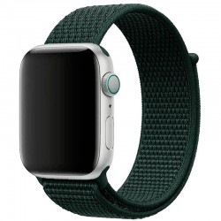 Ремешок Nylon для Apple watch 42mm/44mm/45mm/49mm, Зеленый / Dark green