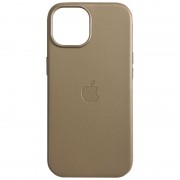 Шкіряний чохол Leather Case (AAA) з MagSafe and Animation для Apple iPhone 15 Plus (6.7"), Light Brown