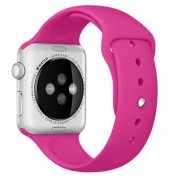 Силиконовый ремешок для Apple watch 42mm/44mm/45mm/49mm, Розовый / Barbie pink