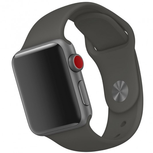 Силіконовий ремінець для Apple watch 42mm/44mm/45mm/49mm, Сірий / Charcoal Gray - зображення 1 