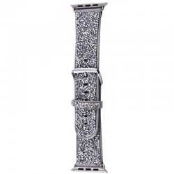 Ремінець Bling World Rock Diamond для Apple Watch 42/44/45mm, Срібний