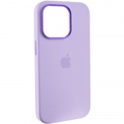 Чехол Silicone Case Metal Buttons (AA) для Apple iPhone 14 Pro Max (6.7"), Сиреневый / Lilac