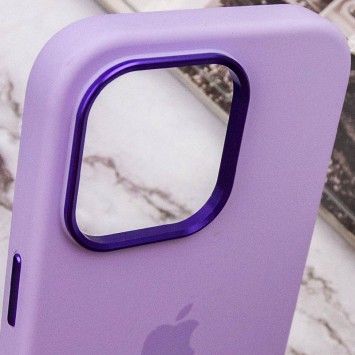 Чехол Silicone Case Metal Buttons (AA) для Apple iPhone 14 Pro Max (6.7"), Сиреневый / Lilac - Чехлы для iPhone 14 Pro Max - изображение 7