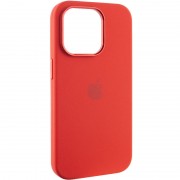 Чехол Silicone Case Metal Buttons (AA) для Apple iPhone 14 Pro Max (6.7"), Красный / Red