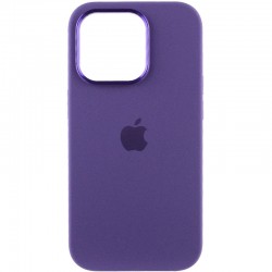 Чехол Silicone Case Metal Buttons (AA) для Apple iPhone 14 Pro Max (6.7"), Фиолетовый / Iris