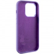 Чехол Silicone Case Metal Buttons (AA) для Apple iPhone 14 Pro Max (6.7"), Фиолетовый / Iris