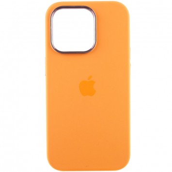 Чехол Silicone Case Metal Buttons (AA) для Apple iPhone 14 Pro Max (6.7"), Оранжевый / Marigold - Чехлы для iPhone 14 Pro Max - изображение 2
