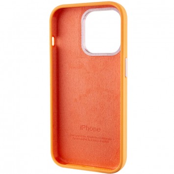 Чехол Silicone Case Metal Buttons (AA) для Apple iPhone 14 Pro Max (6.7"), Оранжевый / Marigold - Чехлы для iPhone 14 Pro Max - изображение 5
