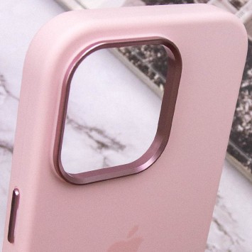 Чехол Silicone Case Metal Buttons (AA) для Apple iPhone 14 Pro Max (6.7"), Розовый / Chalk Pink - Чехлы для iPhone 14 Pro Max - изображение 7