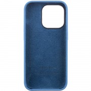 Чехол Silicone Case Metal Buttons (AA) для Apple iPhone 14 Pro Max (6.7"), Синий / Blue Jay