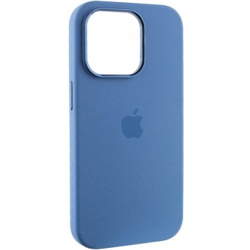 Чехол Silicone Case Metal Buttons (AA) для Apple iPhone 14 Pro Max (6.7"), Синий / Blue Jay - Чехлы для iPhone 14 Pro Max - изображение 2