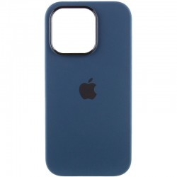 Чехол Silicone Case Metal Buttons (AA) для Apple iPhone 14 Pro Max (6.7"), Синий / StromBlue