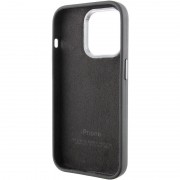 Чехол Silicone Case Metal Buttons (AA) для Apple iPhone 14 Pro Max (6.7"), Черный / Black