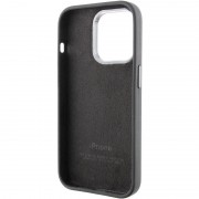 Чохол Silicone Case Metal Buttons (AA) для Apple iPhone 14 Pro Max (6.7"), Чорний / Black