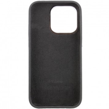 Чорний чохол Silicone Case Metal Buttons (AA) для Apple iPhone 14 Pro Max (6.7") з металевими кнопками
