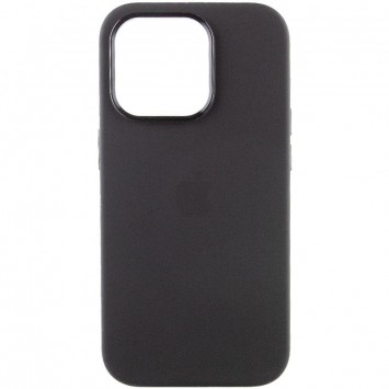 Черный силиконовый чехол для iPhone 14 Pro Max с металлическими кнопками из серии Silicone Case Metal Buttons (AA)