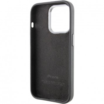 Чехол Silicone Case Metal Buttons (AA), Черный для Айфон 14 Про Макс