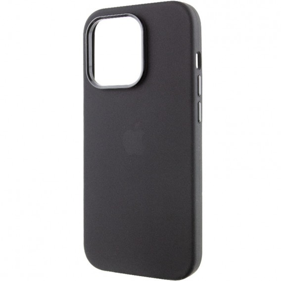 Чохол Silicone Case Metal Buttons (AA) для Apple iPhone 14 Pro Max (6.7"), Чорний / Black