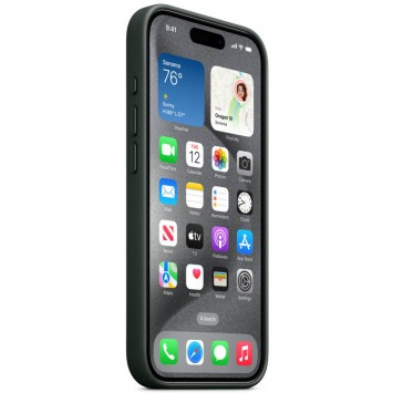 Чохол FineWoven (AAA) with MagSafe для iPhone 15 Pro, (Ever Green) - iPhone 15 Pro - зображення 2 