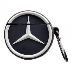 Силіконовий футляр Brand для навушників AirPods 1/2+ карабін, Mercedes