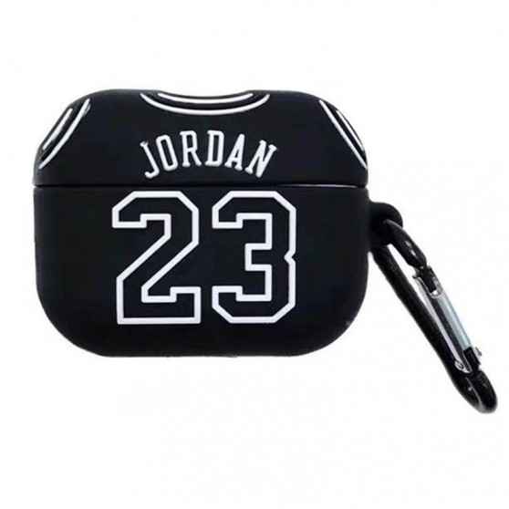 Силиконовый футляр Brand для наушников AirPods 3 + карабин, Jordan Black