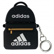 Силиконовый футляр Brand для наушников AirPods 1/2 + кольцо, Adidas Bag Black
