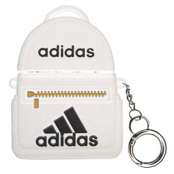 Силіконовий футляр Brand для навушників AirPods 1/2 + кільце, Adidas Bag White