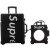 Силиконовый футляр Brand для наушников AirPods 1/2 + кольцо, Supreme black
